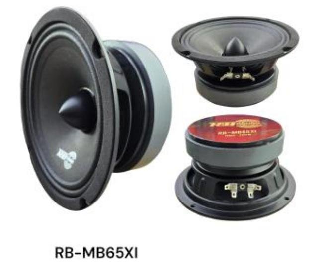 MEDIO NEODYNIUM FERRITA 6.5   RB MB65XI RB MB65XI   POWER MAX 760W   POWER RMS  380W   VOICE COIL SIZE  1 5      MATERIAL MAGNET NEODYNIUM   IMPEDANCIA 4