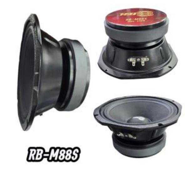 MEDIO RANGO 8   RB MID88F RB M88S   POWER MAX  800W   POWER RMS  400W   VOICE COIL SIZE  2      MATERIAL MAGNET  FERRITA   IMPEDANCIA  8